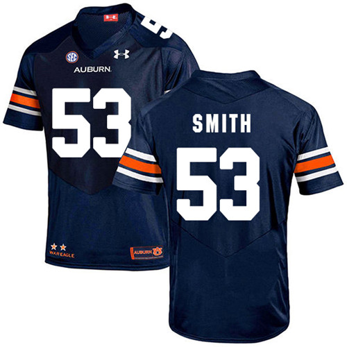 Clarke Smith Auburn Tigers Men's Jersey - #53 NCAA Navy Blue Stitched Authentic