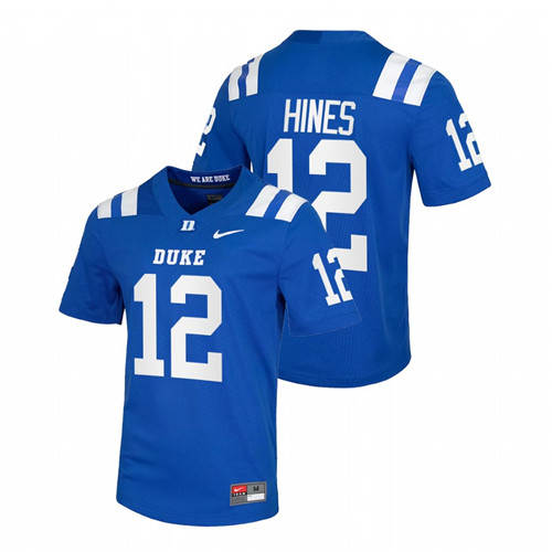 Clarkston Hines Duke Blue Devils Blue College Football Jersey