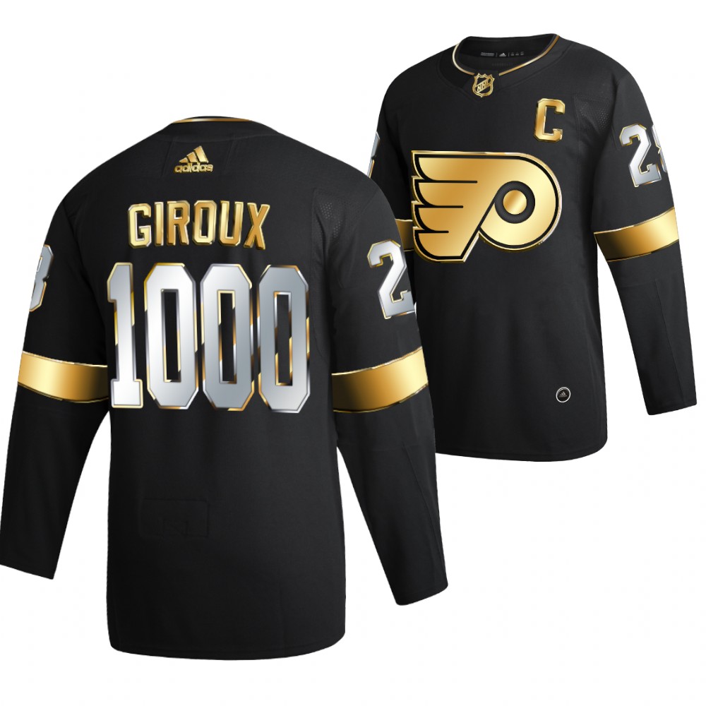 Claude Giroux 1000 Games Milestone Flyers #28 Black Jersey Golden Edition