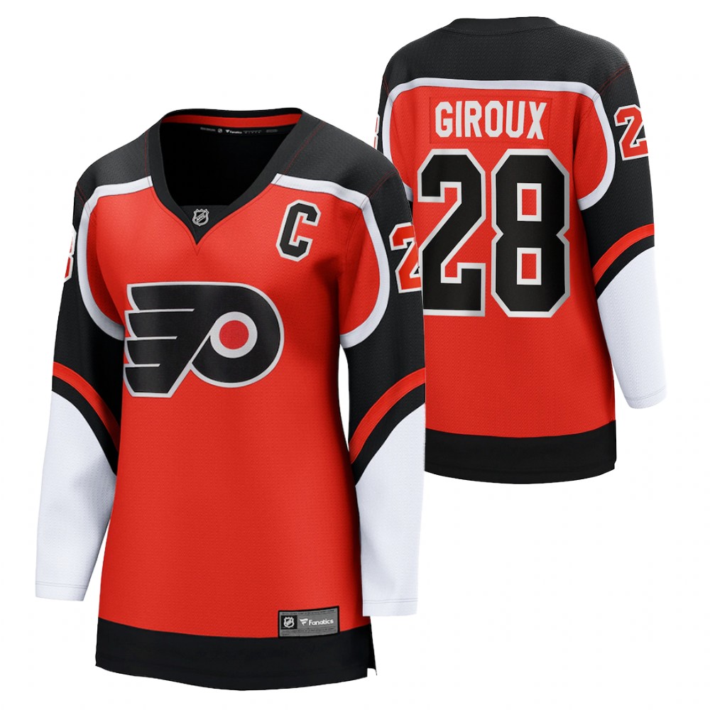 Claude Giroux Philadelphia Flyers 2021 Special Edition Orange Women Jersey Retro