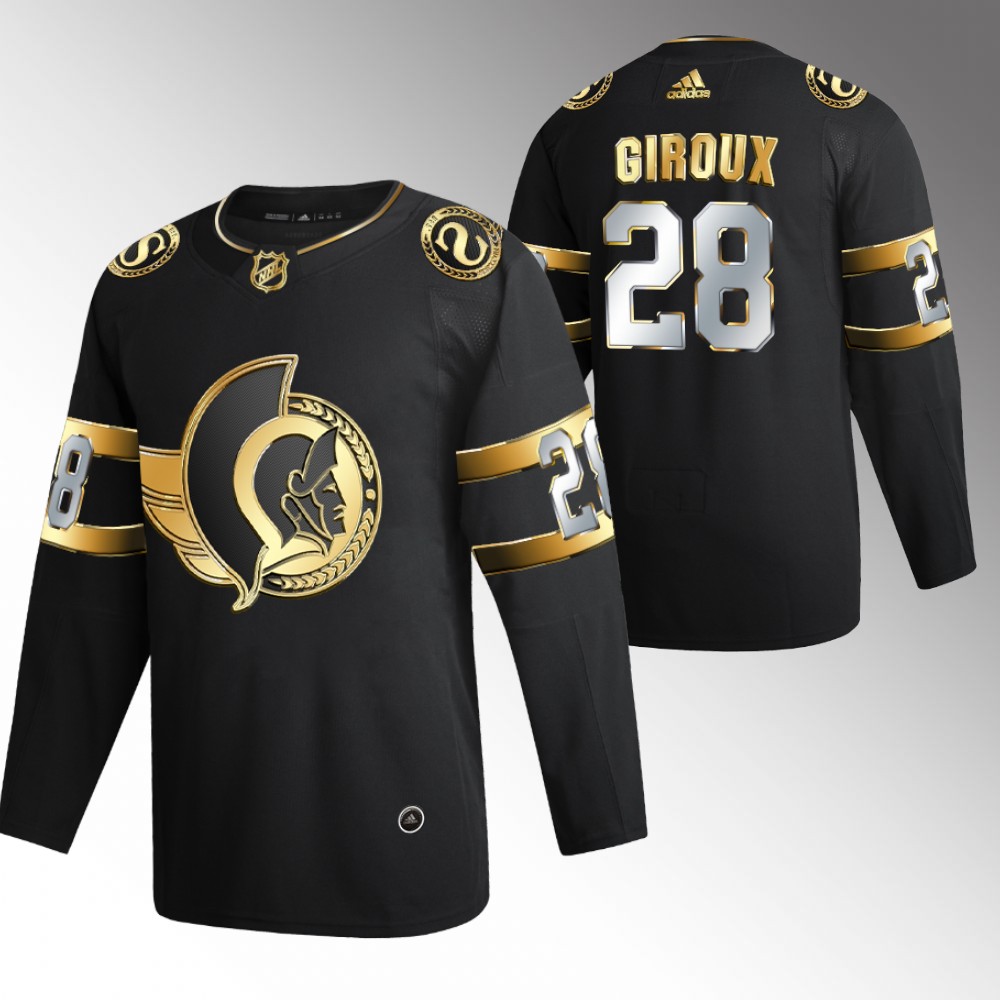 Claude Giroux Senators #28 Black Authentic Golden Edition Jersey