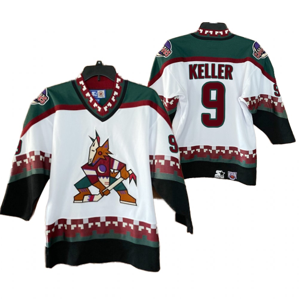 Clayton Keller Arizona Coyotes Classic Kachina White Road 2021-22 Jersey