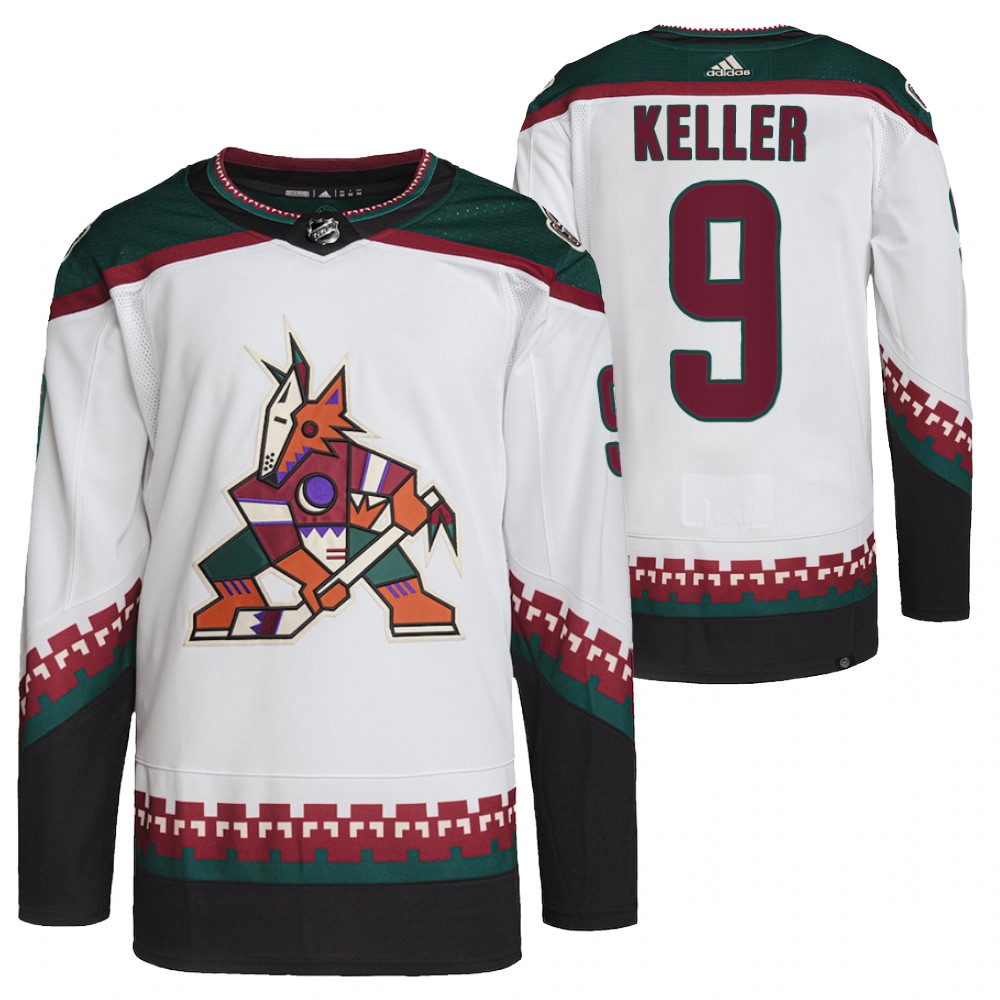 Clayton Keller Arizona Coyotes White Away Primegreen Authentic Pro Jersey