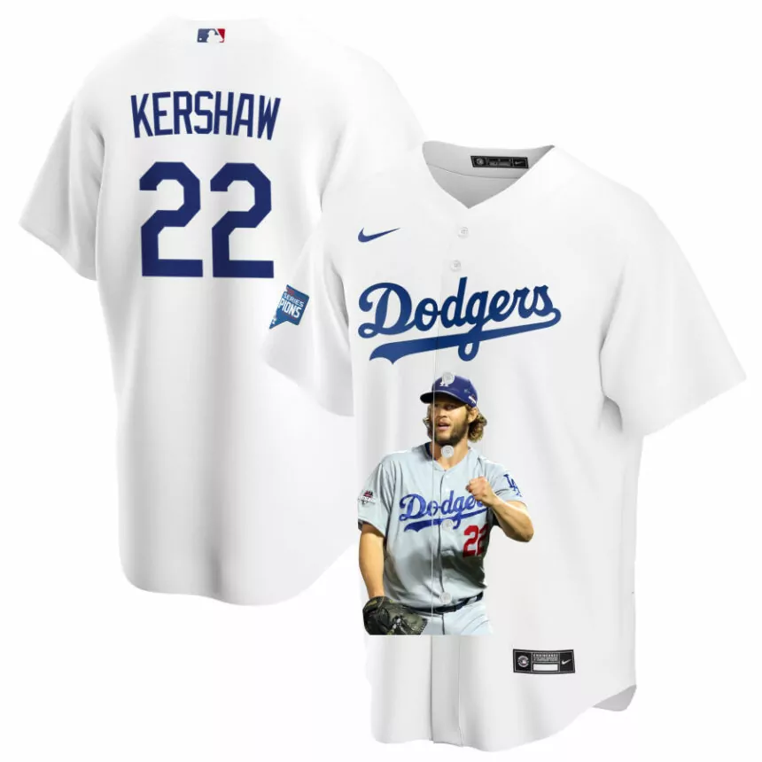 Clayton Kershaw #22 Los Angeles Dodgers Women’s Home Replica Player Jersey – White