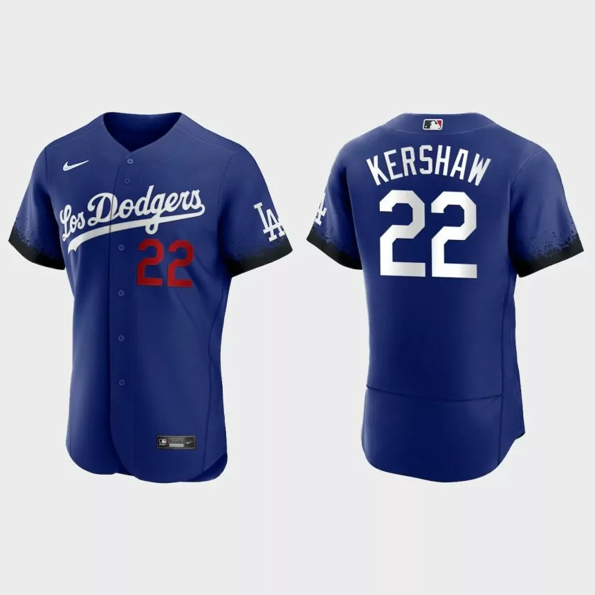 Clayton Kershaw Los Angeles Dodgers 2021 City Connect Authentic Jersey – Royal