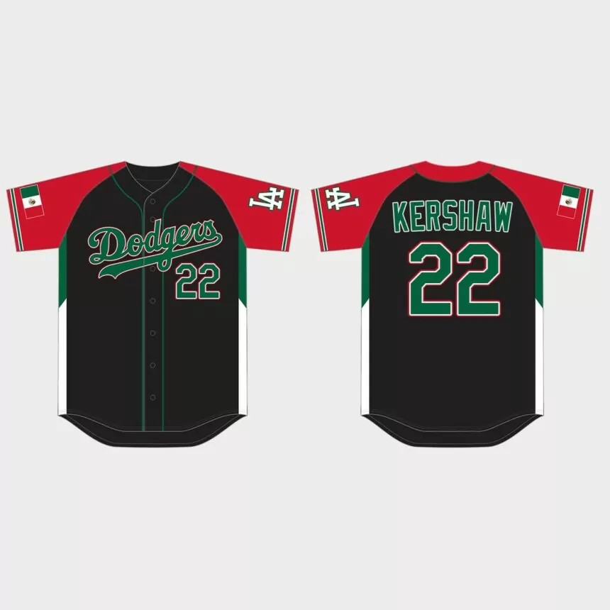 Clayton Kershaw Los Angeles Dodgers 2021 Mexican Heritage Night Limited Jersey – Black