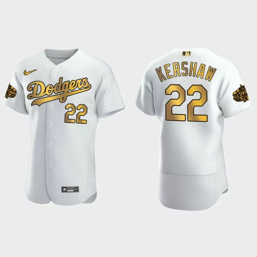 Clayton Kershaw Los Angeles Dodgers 2022 MLB All-Star Game Jersey – White Gold