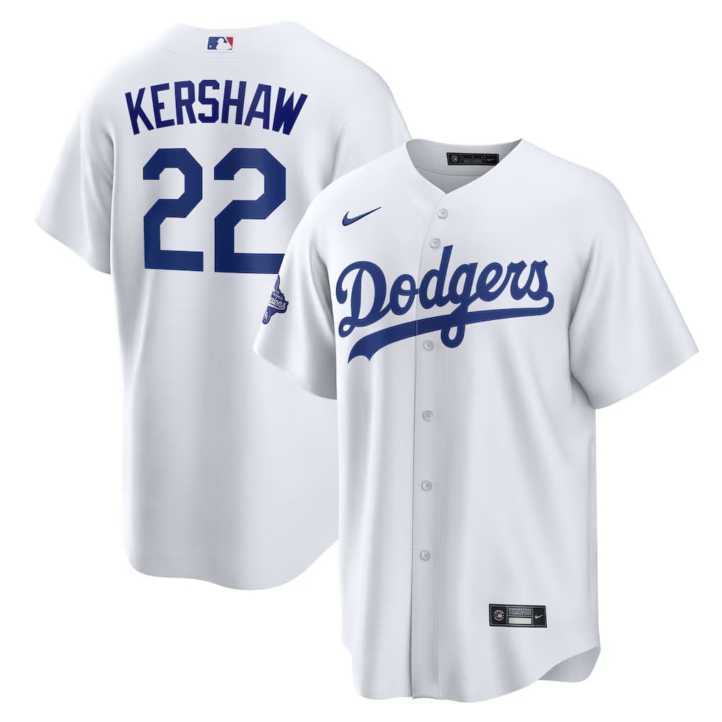 Clayton Kershaw Los Angeles Dodgers Nike Home 2025 World Series Champions Replica Jersey - White