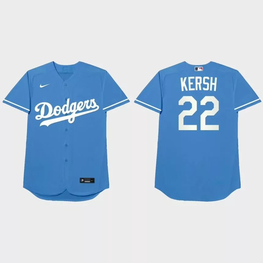 Clayton Kershaw Nickname Dodgers 2021 Players’ Weekend Kersh Jersey – Royal