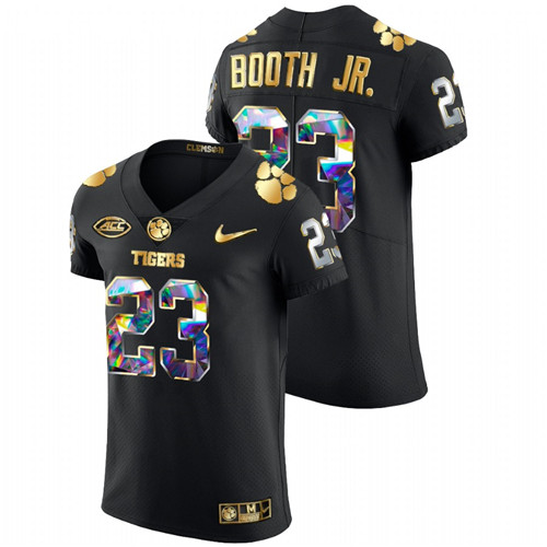 Clemson Tigers Andrew Booth Jr. Golden Diamond Edition Black Jersey College Football
