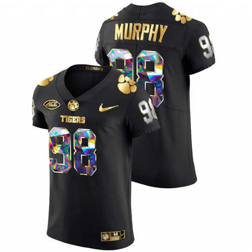 Clemson Tigers Myles Murphy Golden Diamond Edition Black Jersey College Football