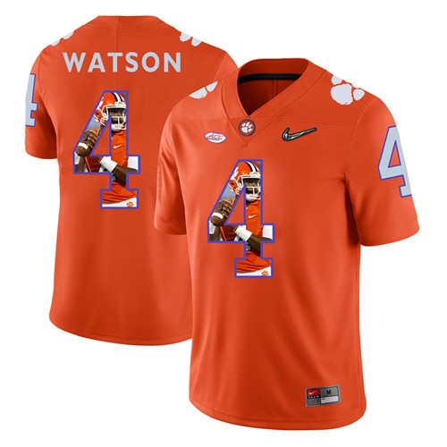 Clemson Tigers Orange DeShaun Watson College Football Portrait Jersey