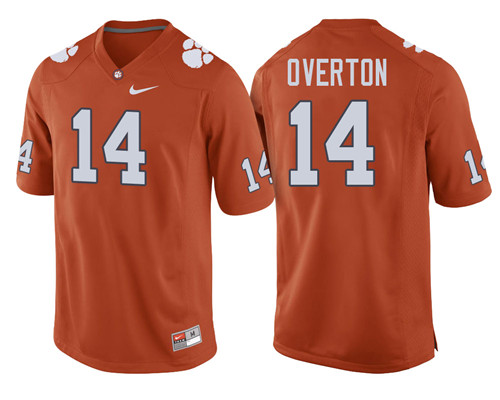 Clemson Tigers Orange Diondre Overton Football Player Performance Jersey