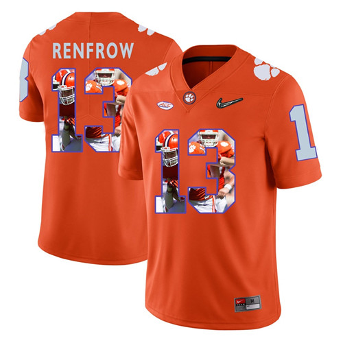 Clemson Tigers Orange Hunter Renfrow College Football Portrait Jersey