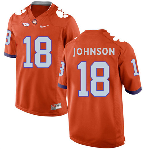 Clemson Tigers Orange Jadar Johnson Football Jersey