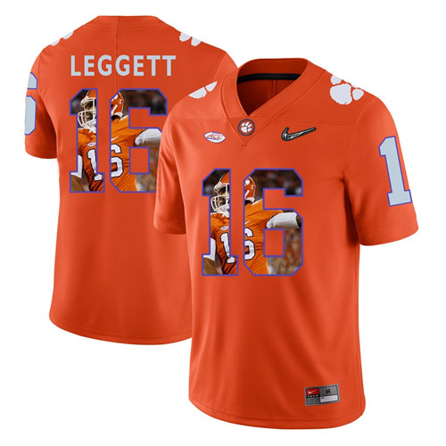 Clemson Tigers Orange Jordan Leggett College Football Portrait Jersey