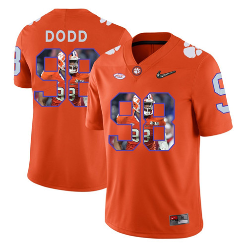 Clemson Tigers Orange Kevin Dodd College Football Portrait Jersey