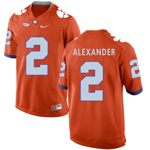 Clemson Tigers Orange Mackensie Alexander Football Jersey