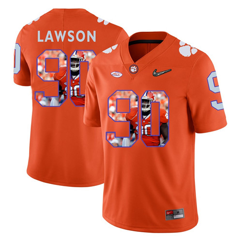 Clemson Tigers Orange Shaq Lawson College Football Portrait Jersey