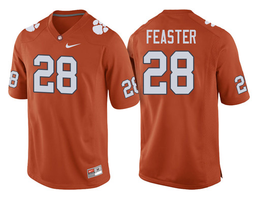 Clemson Tigers Orange Tavien Feaster Football Player Performance Jersey