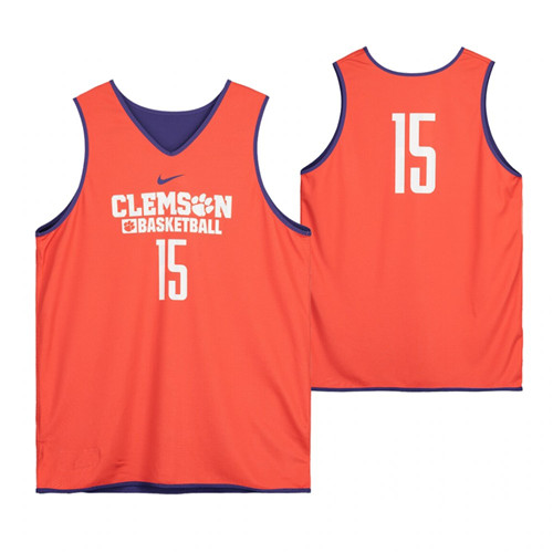 Clemson Tigers Orange Team-Issued #15 Jersey from the Basketball Program
