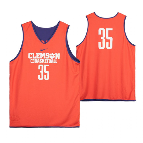 Clemson Tigers Orange Team-Issued #35 Jersey from the Basketball Program