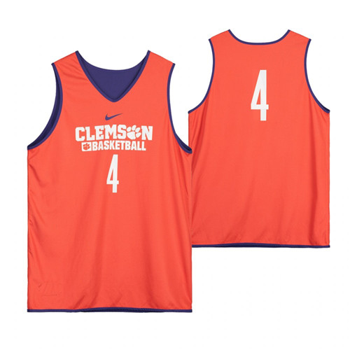 Clemson Tigers Orange Team-Issued #4 Jersey from the Basketball Program