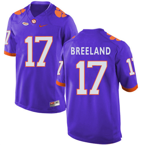 Clemson Tigers Purple Bashaud Breeland Football Jersey
