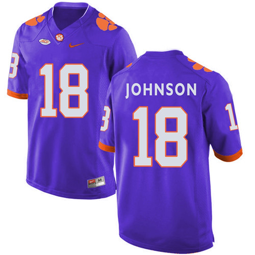 Clemson Tigers Purple Jadar Johnson Football Jersey