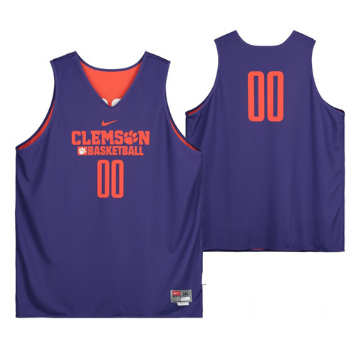 Clemson Tigers Purple Team-Issued #0 Jersey from the Basketball Program