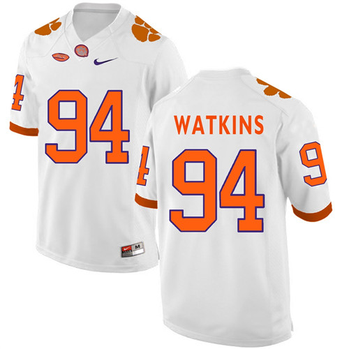 Clemson Tigers White Carlos Watkins Football Jersey
