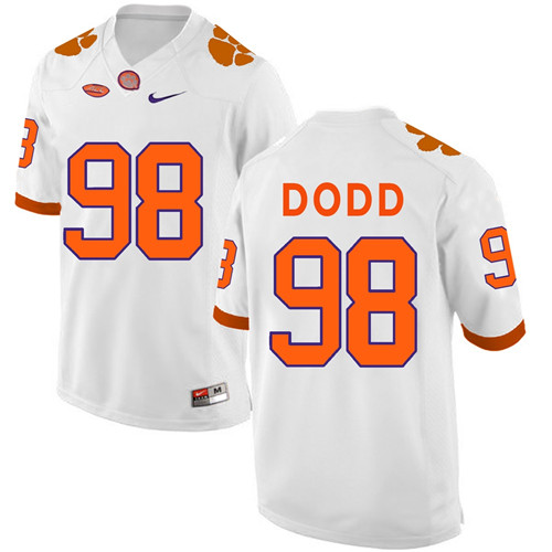 Clemson Tigers White Kevin Dodd Football Jersey