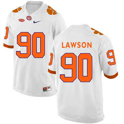 Clemson Tigers White Shaq Lawson Football Jersey