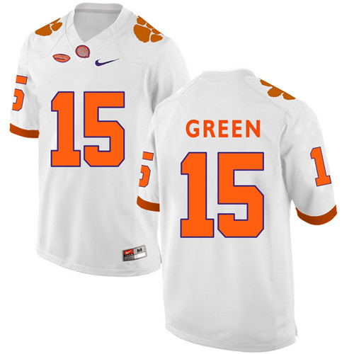 Clemson Tigers White T.J. Green Football Jersey