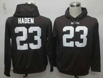 Cleveland Browns #23 Joe Haden Brown Pullover NFL Hoodie