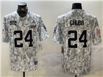 Cleveland Browns #24 Nick Chubb Arctic Camo 2024 Salute To Service Limited Jersey