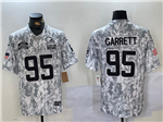 Cleveland Browns #95 Myles Garrett Arctic Camo 2024 Salute To Service Limited Jersey