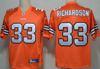 Cleveland Browns 33# Trent Richardson Orange NFL Jerseys