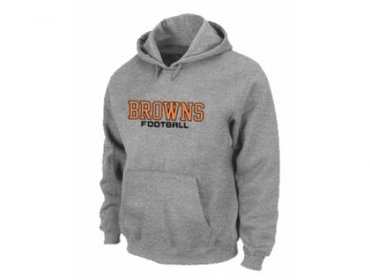 Cleveland Browns Authentic font Pullover Hoodie Grey