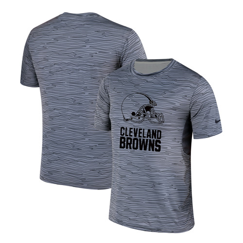 Cleveland Browns Nike Gray Black Striped Logo Performance T-Shirt