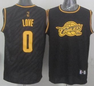 Cleveland Cavaliers #0 Kevin Love Black Precious Metals Fashion Stitched NBA Jersey