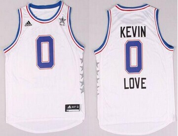 Cleveland Cavaliers #0 Kevin Love White 2015 All Star Stitched NBA Jersey