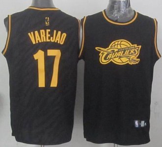 Cleveland Cavaliers #17 Anderson Varejao Black Precious Metals Fashion NBA Jersey