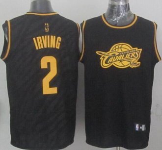 Cleveland Cavaliers #2 Kyrie Irving Black Precious Metals Fashion NBA Jersey