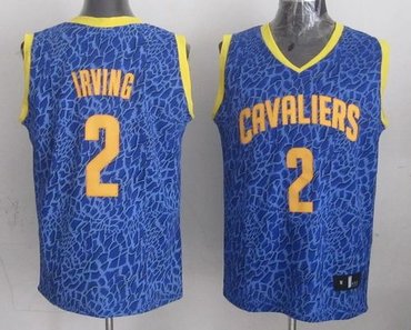 Cleveland Cavaliers #2 Kyrie Irving Blue Crazy Light NBA Jersey