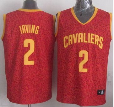 Cleveland Cavaliers #2 Kyrie Irving Red Crazy Light Stitched NBA Jersey