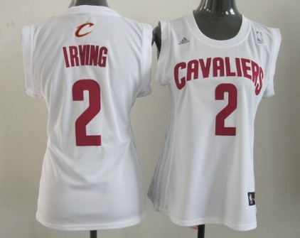 Cleveland Cavaliers #2 Kyrie Irving Revolution 30 Swingman White Womens Jersey