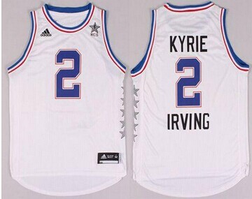 Cleveland Cavaliers #2 Kyrie Irving White 2015 All Star Stitched NBA Jersey