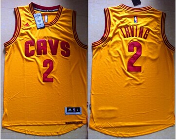 Cleveland Cavaliers #2 Kyrie Irving Yellow Alternate NBA Jersey