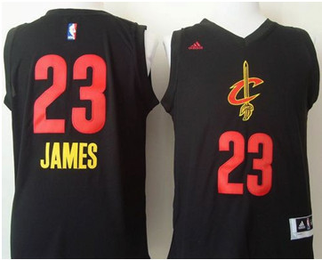 Cleveland Cavaliers #23 LeBron James Black New Fashion Stitched NBA Jersey